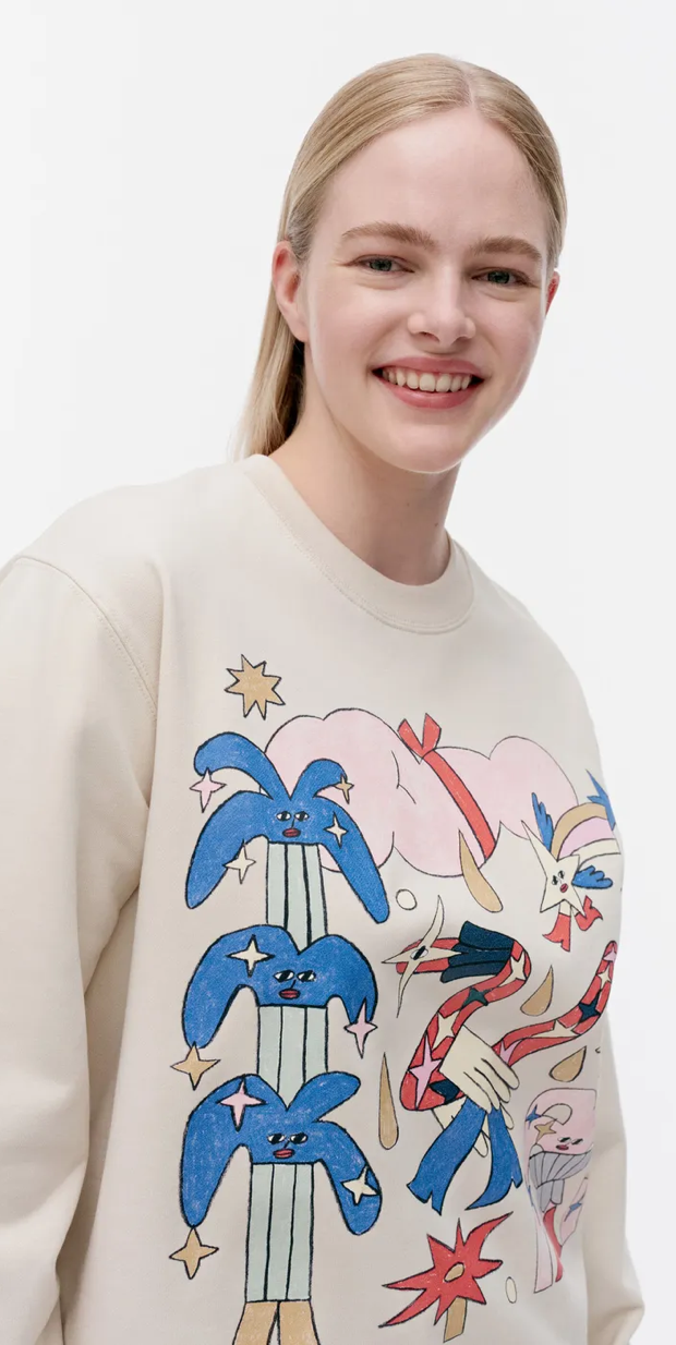 Marimekko Loisto Aureate Glow placement sweatshirt -Organic cotton - 135