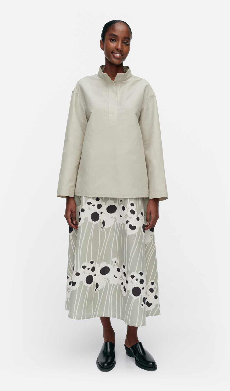 Aulis Solid blouse – cotton and linen blend