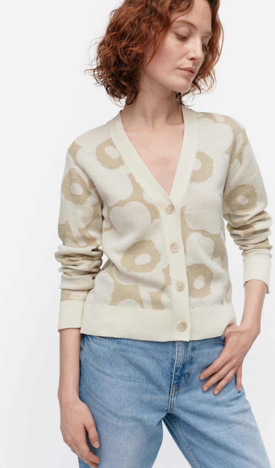 Kaide Pieni Unikko Ii cardigan – cotton and linen blend