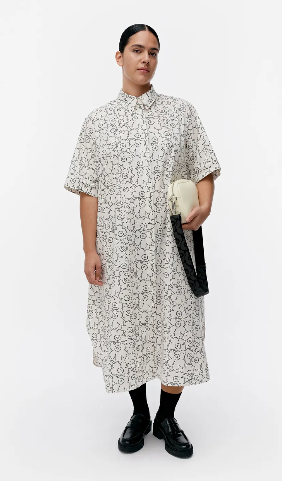 Marimekko Popliini Piirto Unikko dress – 119 - organic cotton poplin