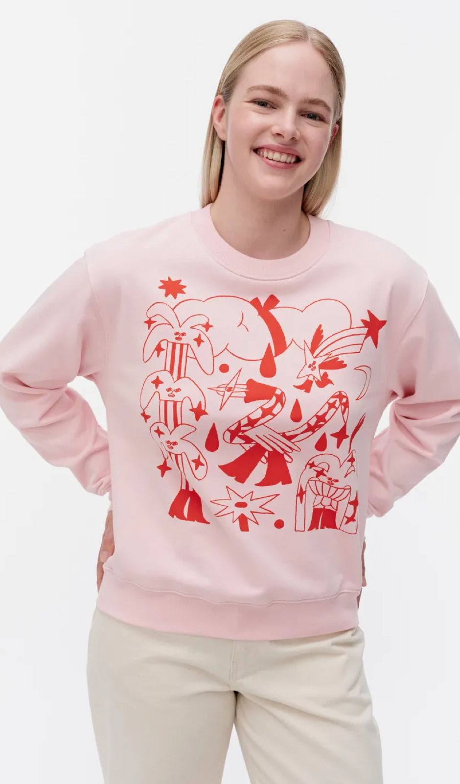 Marimekko Leiot Aureate Glow placement sweatshirt – Organic cotton – 330