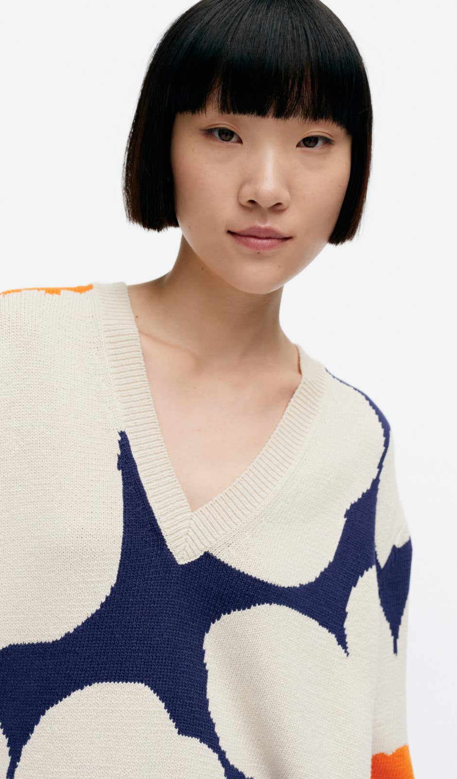 Päivä Unikko knitted pullover – organic cotton