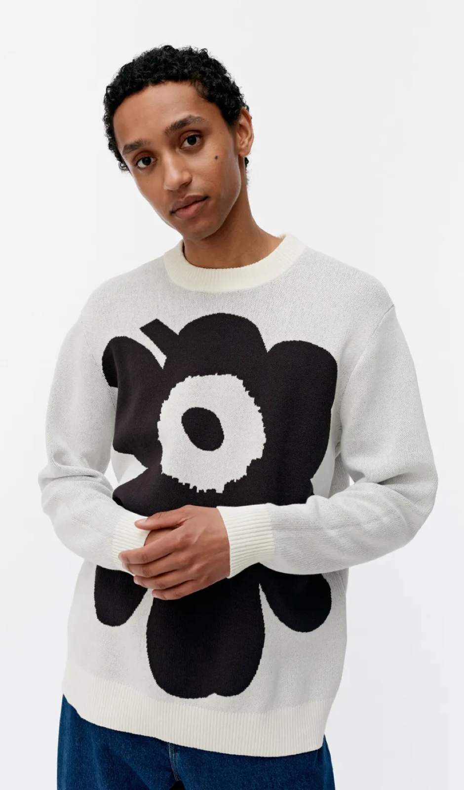 Marimekko Lasi Unikko knitted pullover – 119 - organic cotton