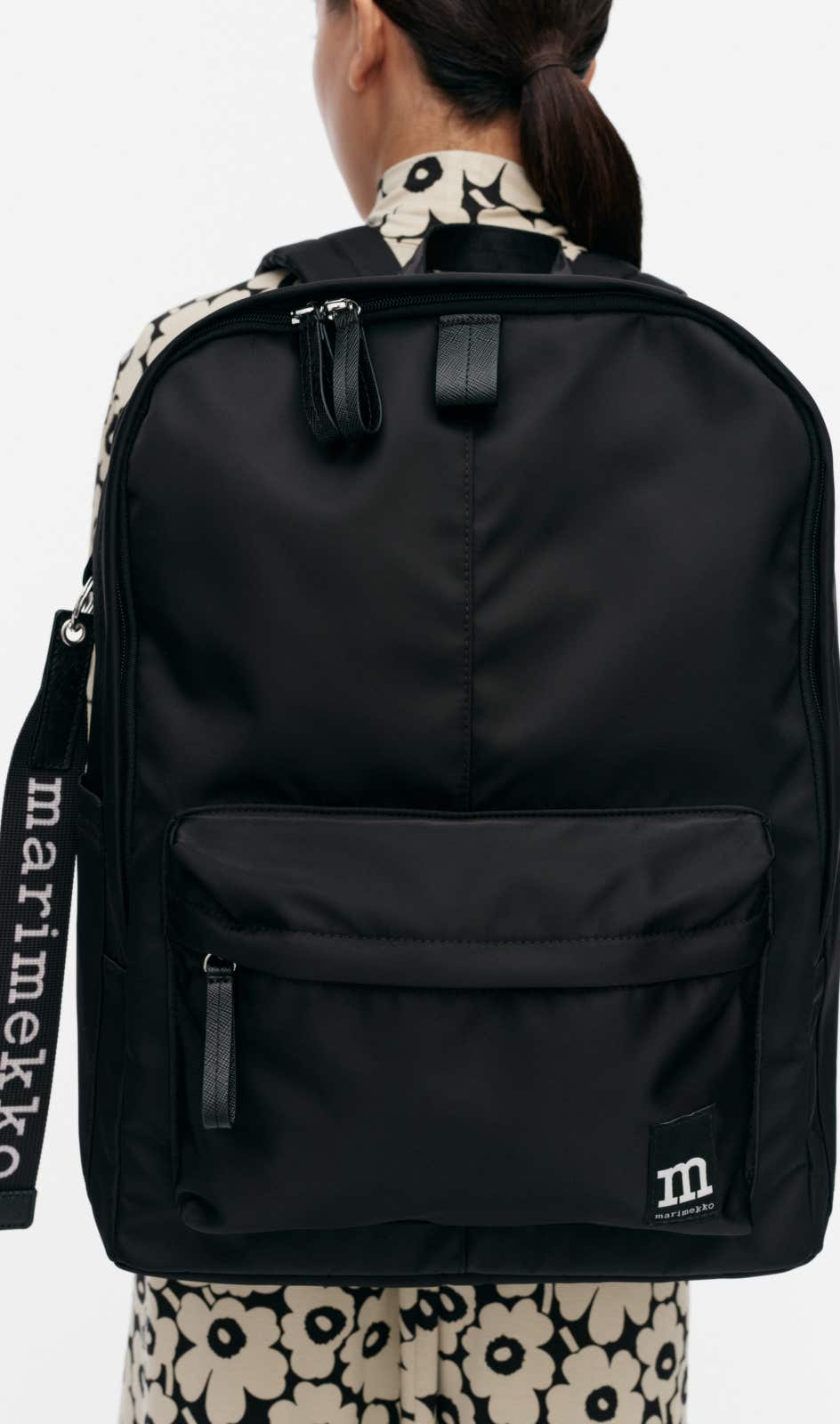 Zip Top Backpack Solid