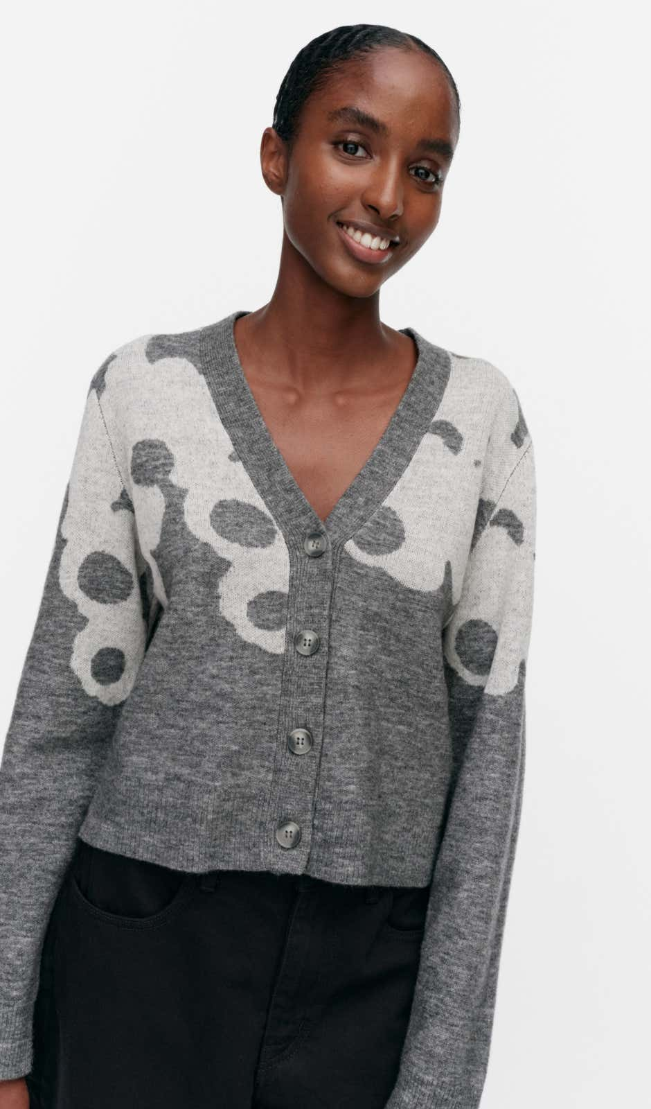 Puite Lammet knitted cardigan – wool and cotton blend