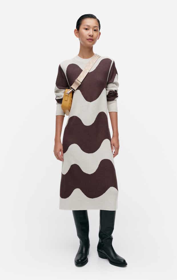 Ennallaan Lokki knitted dress – merino wool and Ecovero™ viscose blend