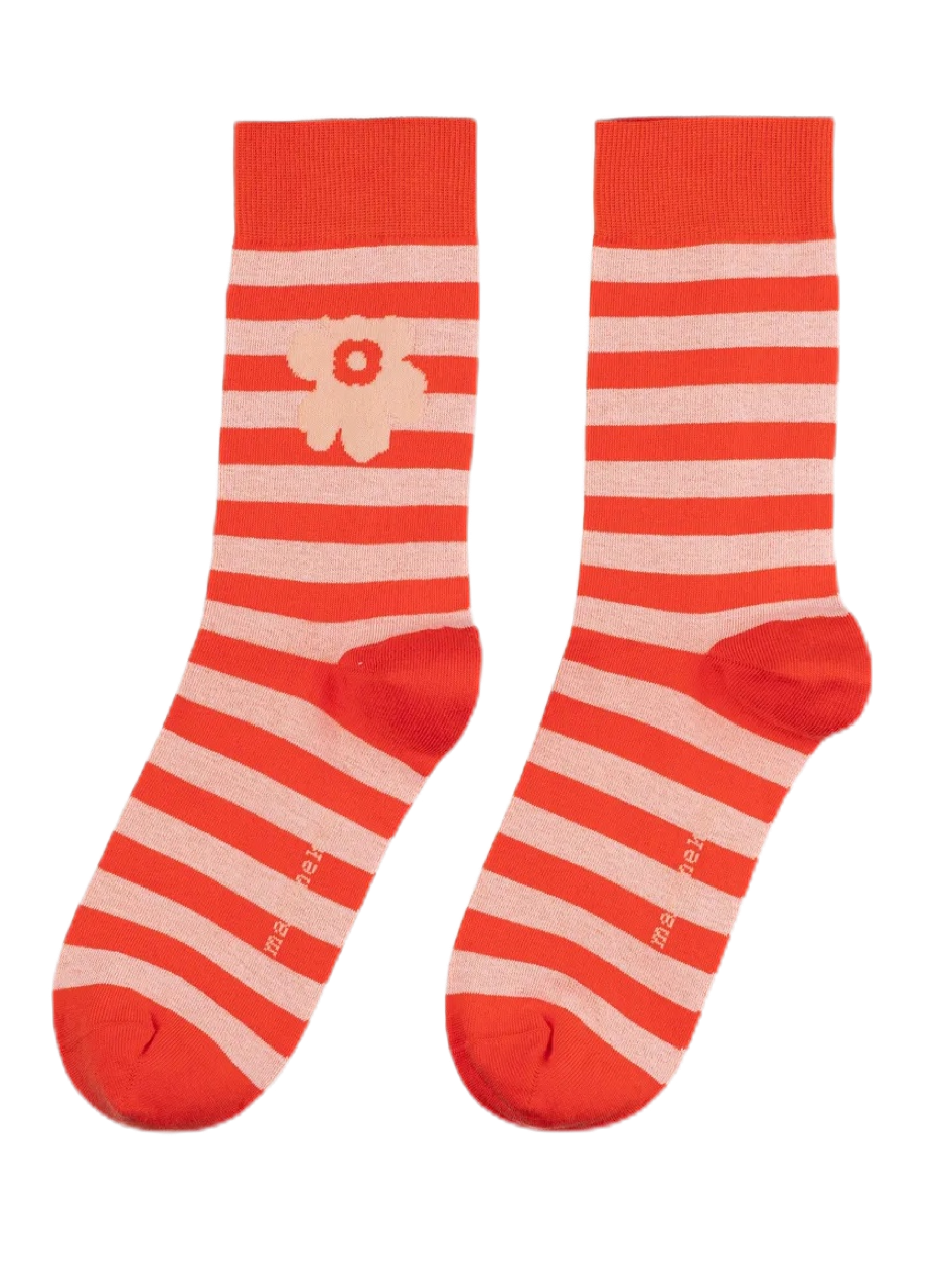 Marimekko Kasvaa Tasaraita Unikko One socks - 330 