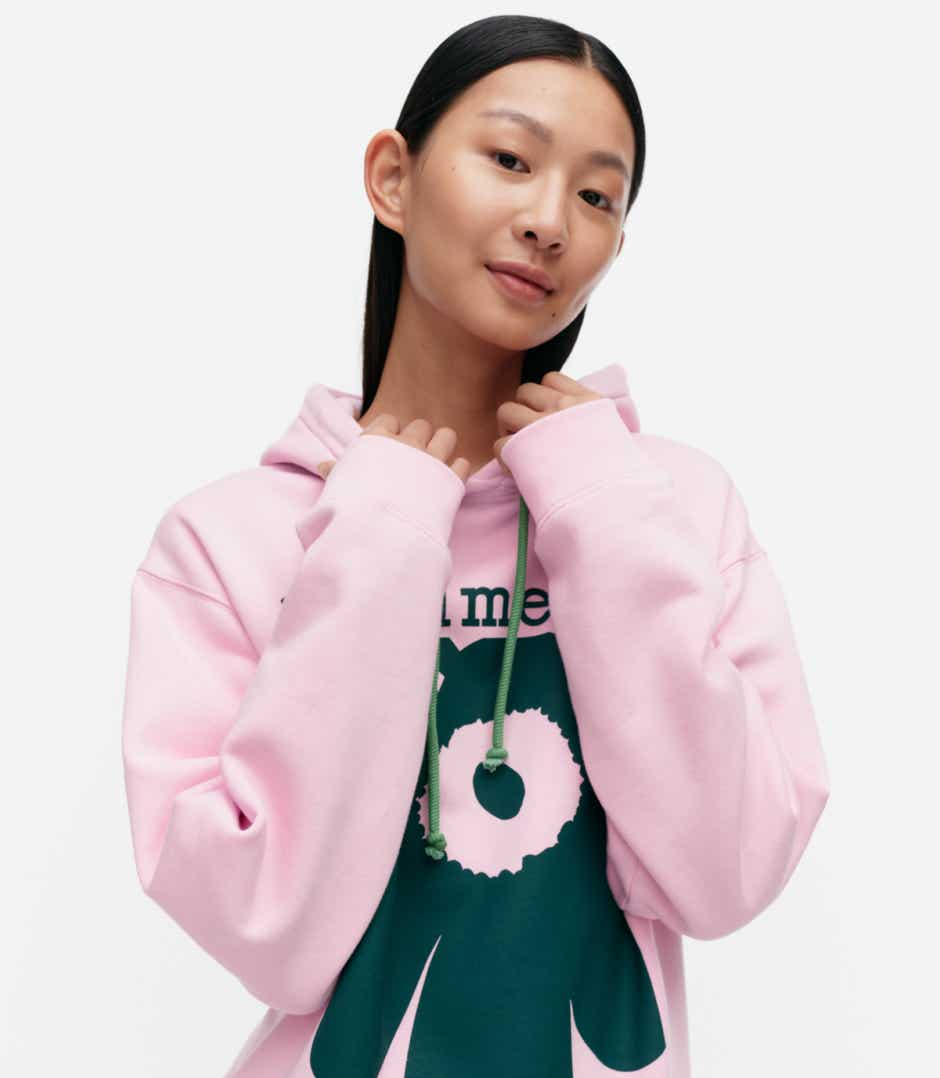 Luuppi Unikko Placement hoodie – organic cotton French terry