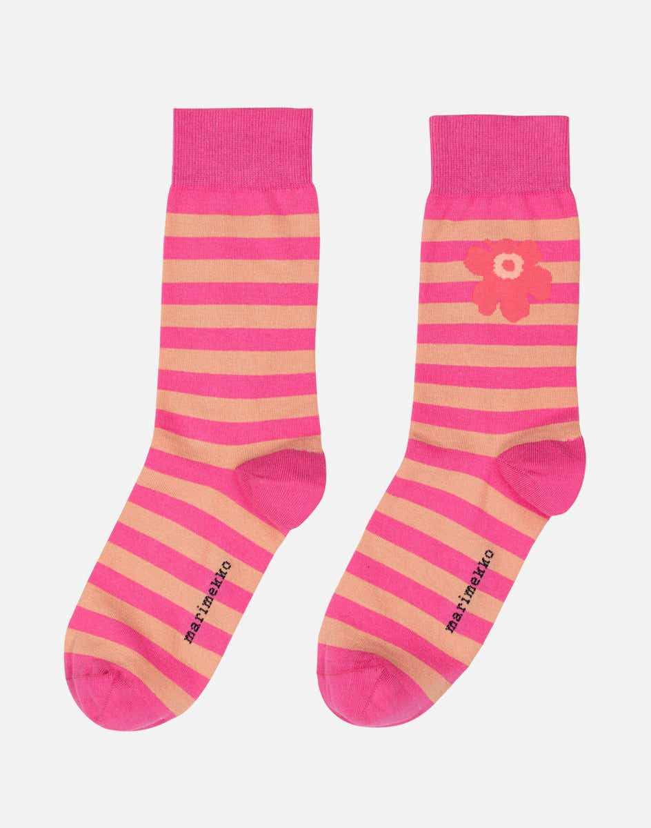 Kasvaa Tasaraita Unikko One socks  organic cotton blend