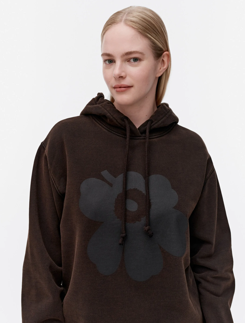 Marimekko Sanoma Unikko Placement hoodie – 099 - organic cotton French terry