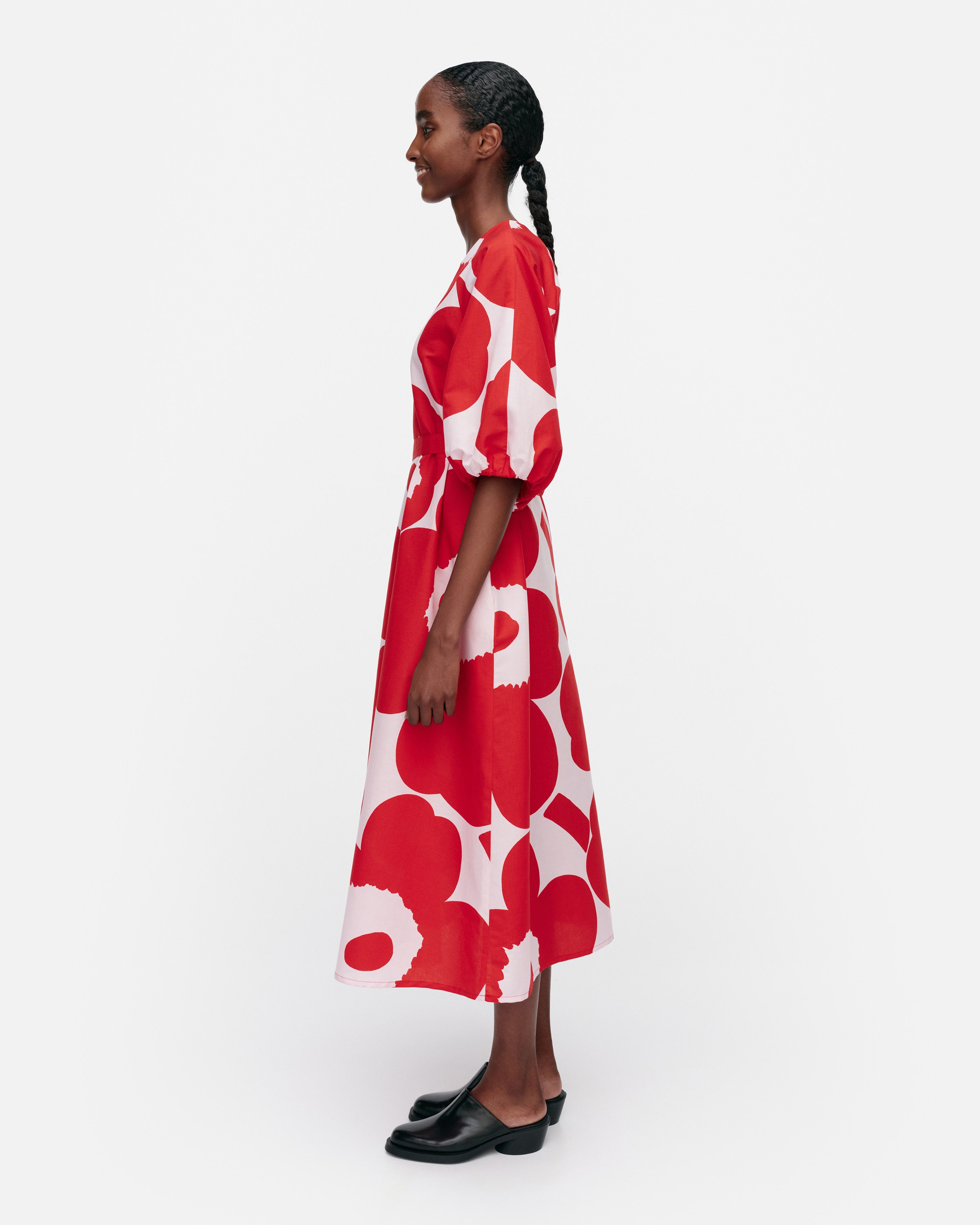 Marimekko Fashion 🇫🇮 Unikko red cotton linen & Migot cupro dresses