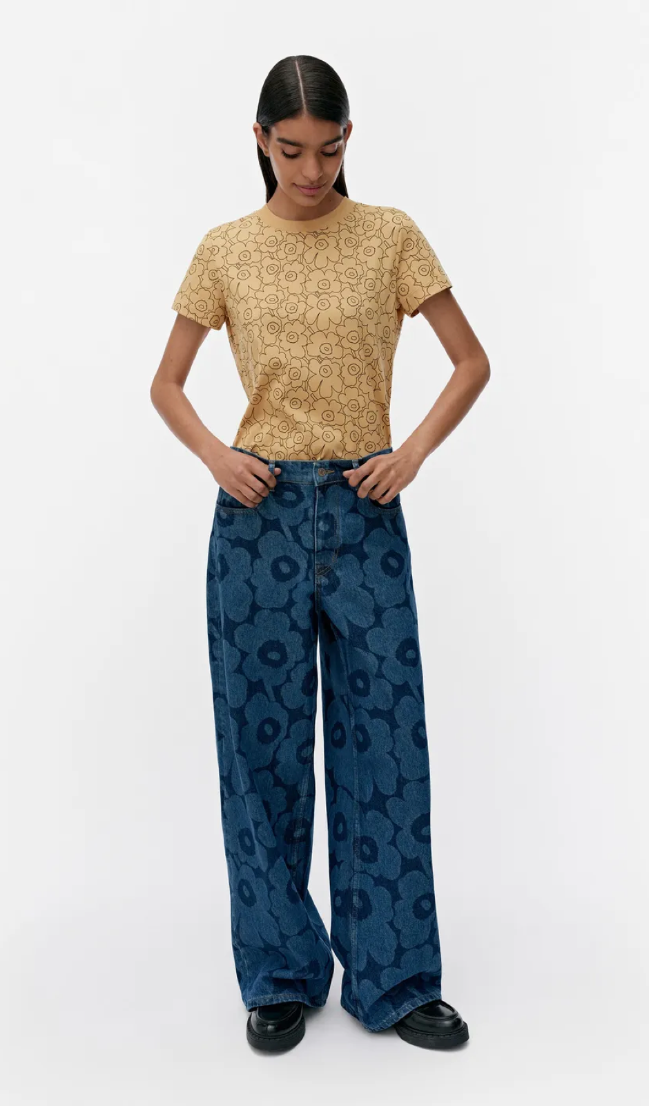 Marimekko Maridenim Loose Unikko jeans – 550 - non-stretch cotton denim