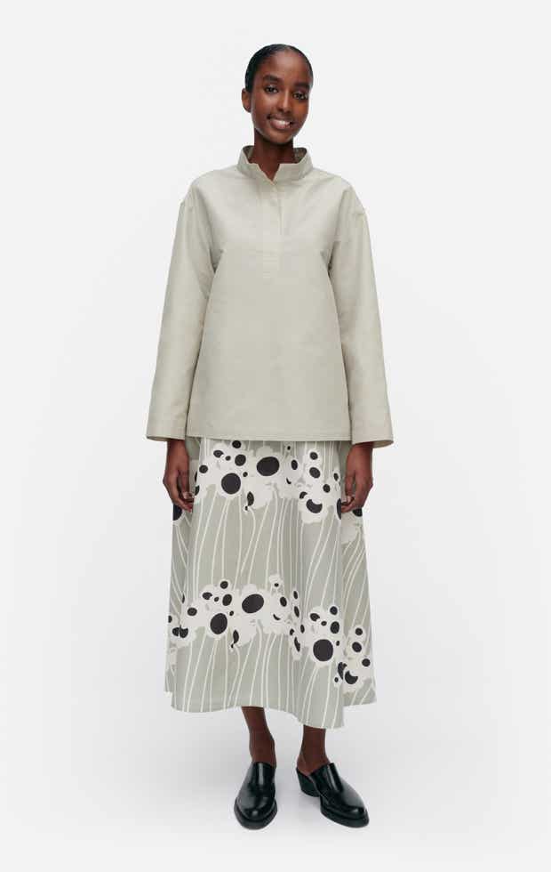 Aulis Solid blouse – cotton and linen blend