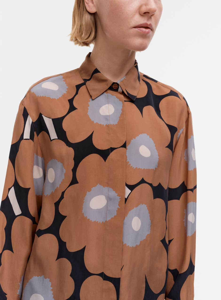 Sivuta Unikko shirt – cupro – 891