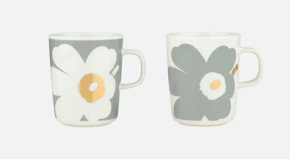 Unikko Anniversary set – two mugs 2,5 dl