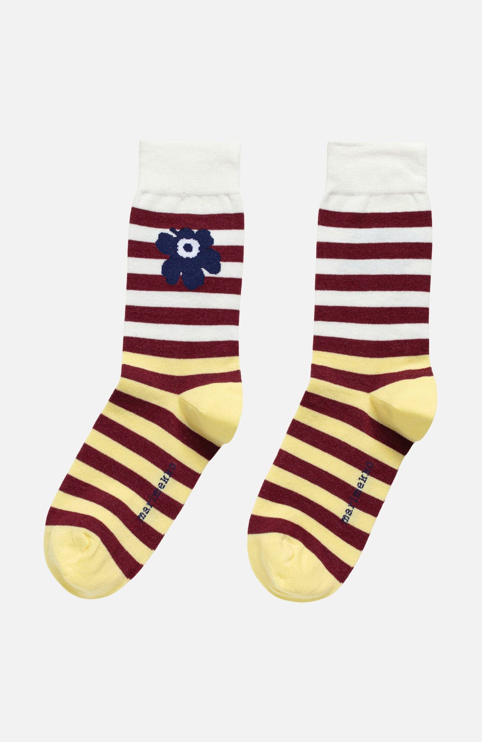 Kioski Kasvaa Tasaraita Unikko Two socks – cotton blend