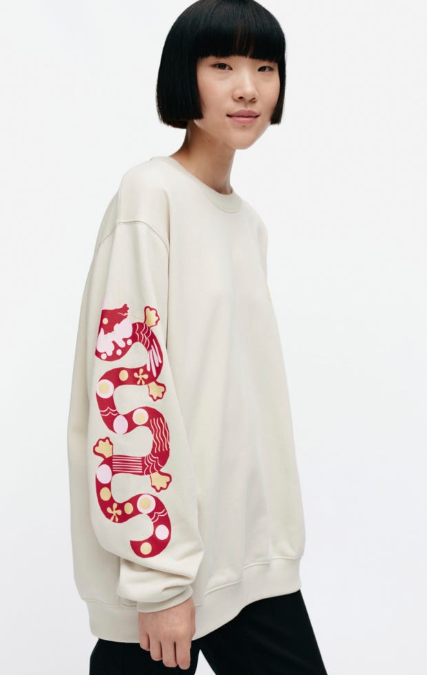 Loisto Jalo Placement sweatshirt – organic cotton French terry