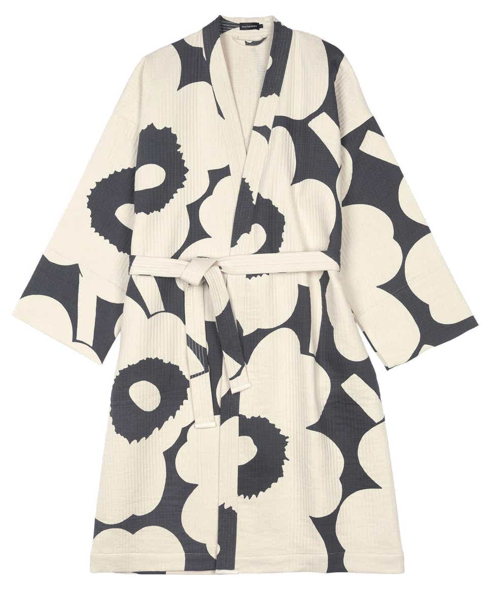 Unikko waffle cotton bathrobe