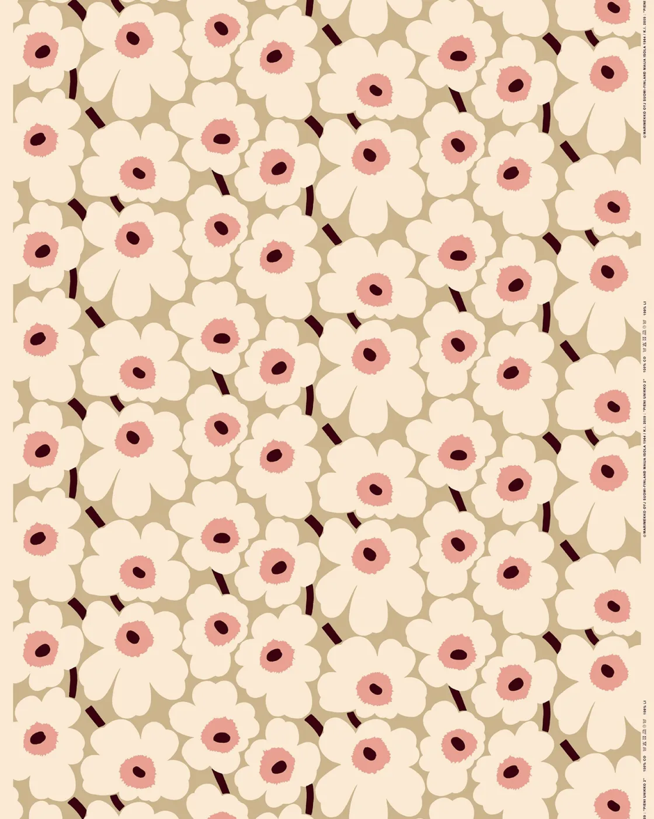 Marimekko Unikko rose /  Tiiliskivi rose / Räsymatto rose