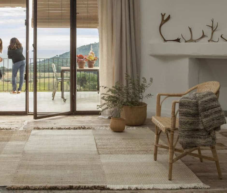 tapis en laine / jute Tres Vegetal