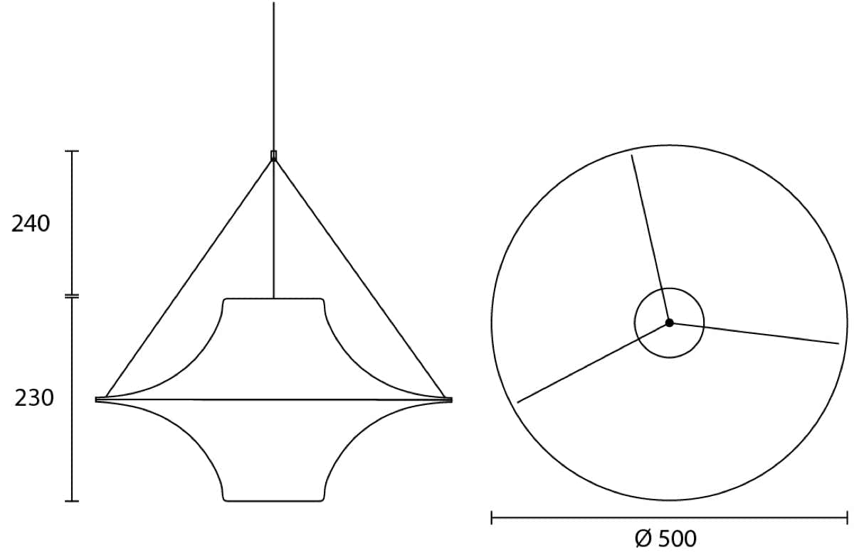 Lokki (skyflyer) pendant Innolux – Yki Nummi, 1960