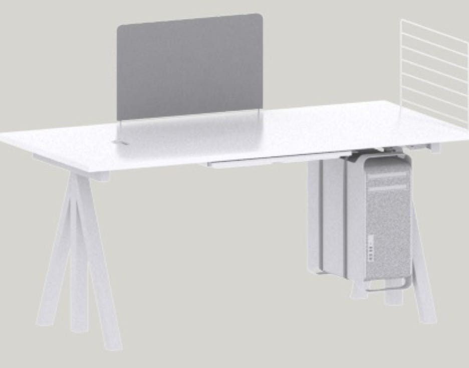 Bureau Ajustable en Hauteur + Accessoires  design Anna von Schewen & Björn Dahlström