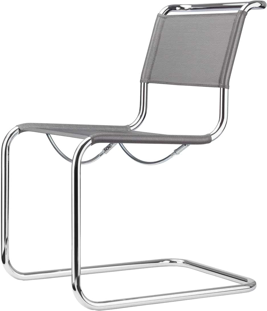 Chaises S33 – Fibre synthétique argent / chrome