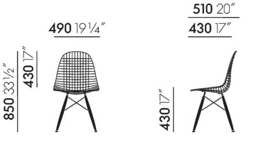 Chaise Wire DKW Charles & Ray Eames, 1950