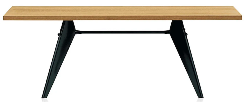 EM table wood tabletop Jean Prouvé, 1950 – Vitra