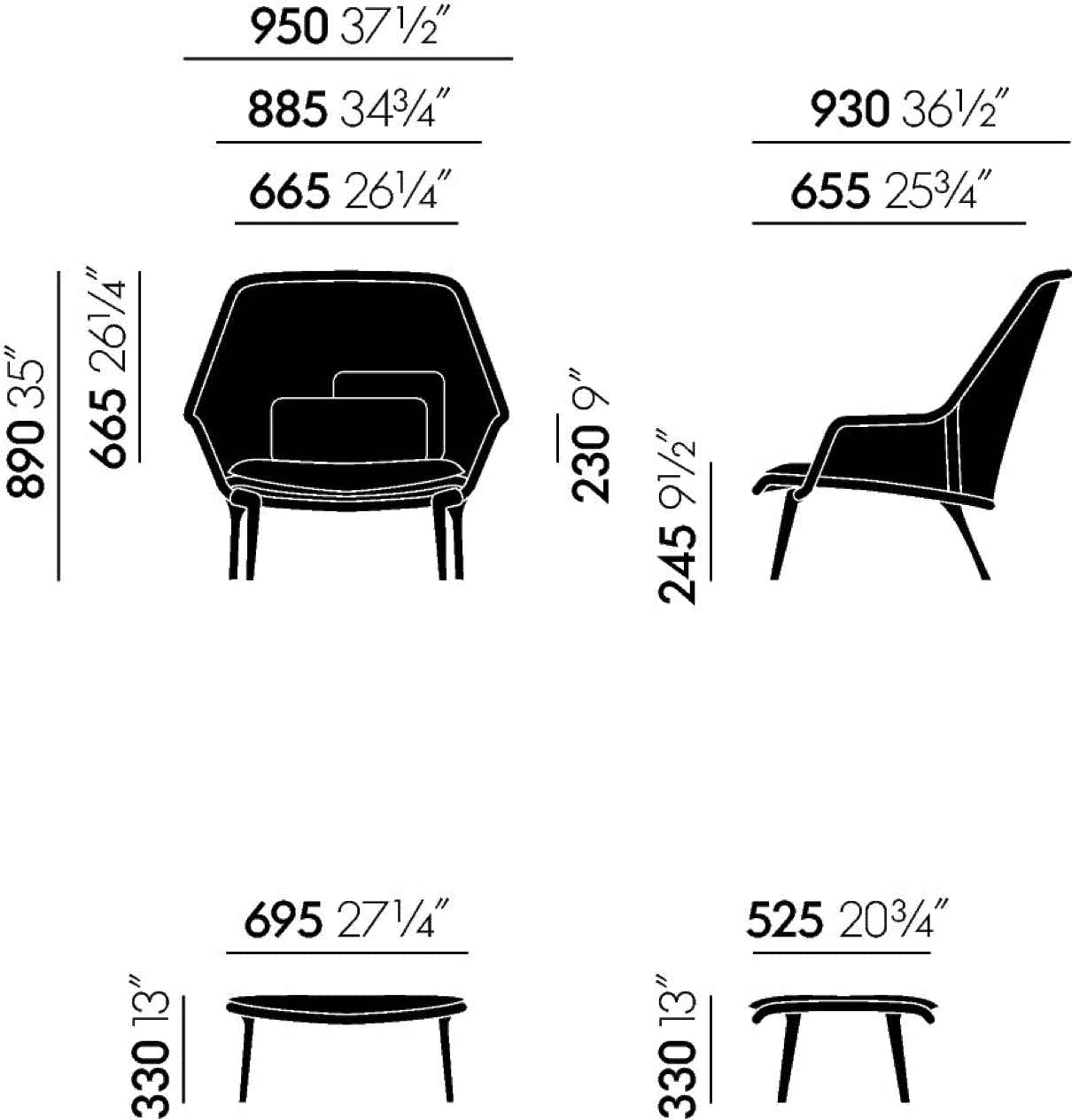 Slow Chair & Ottoman Ronan & Erwan Bouroullec, 2006