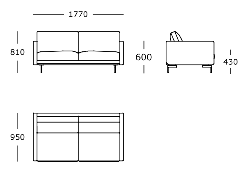TRACE sofa and lounge chair 365° North