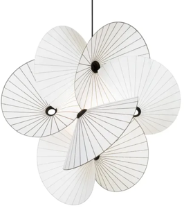 suspensions design scandinaves en bois, papier, tissus, nacre