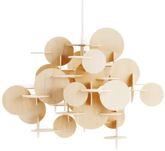 suspensions design scandinaves en bois, papier, tissus, nacre