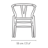 Carl Hansen & Søn – CH24 Soft Color Ilse Crawford chair, slate and natural papercord