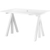 Height-adjustable work desk – White laminate – String Works