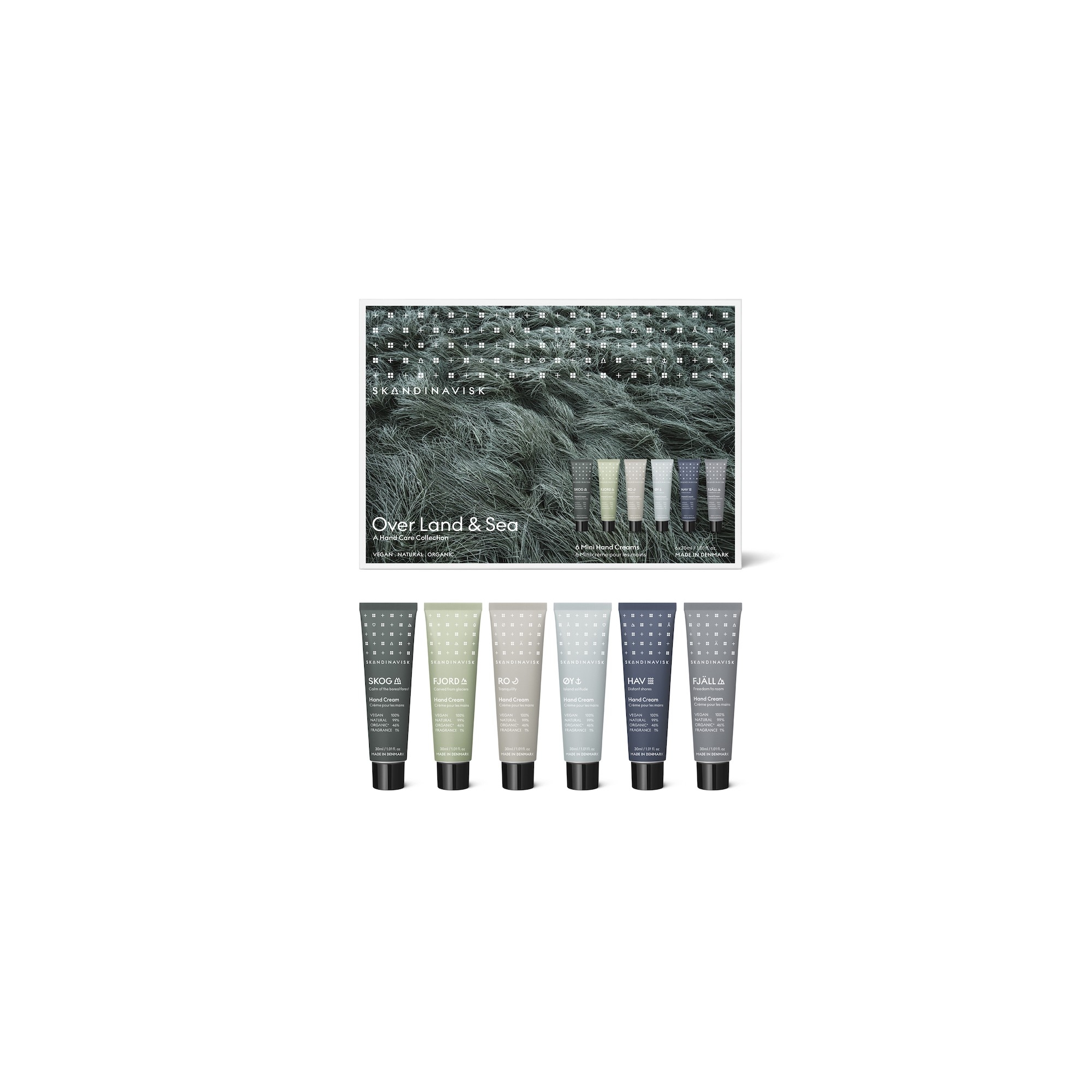 EPUISE - Coffret cadeau OVER LAND & SEA - mini-crèmes pour les mains - 6x30ml