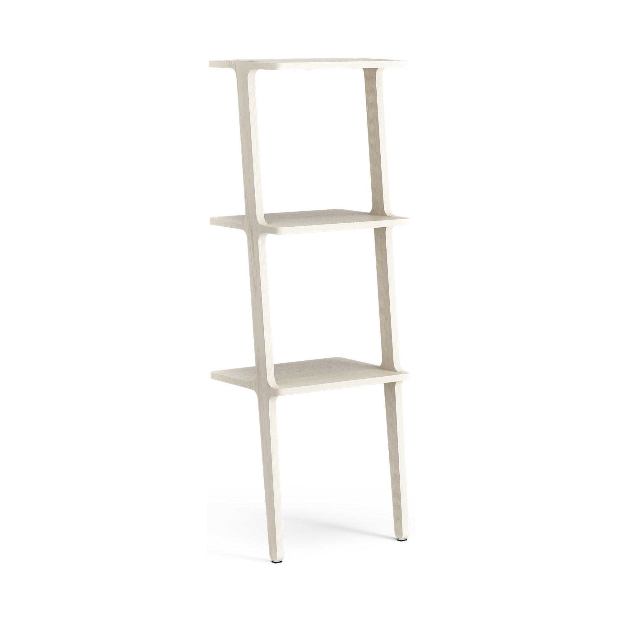 3 tablettes – Frêne pigmenté blanc – étagère Libri - Swedese