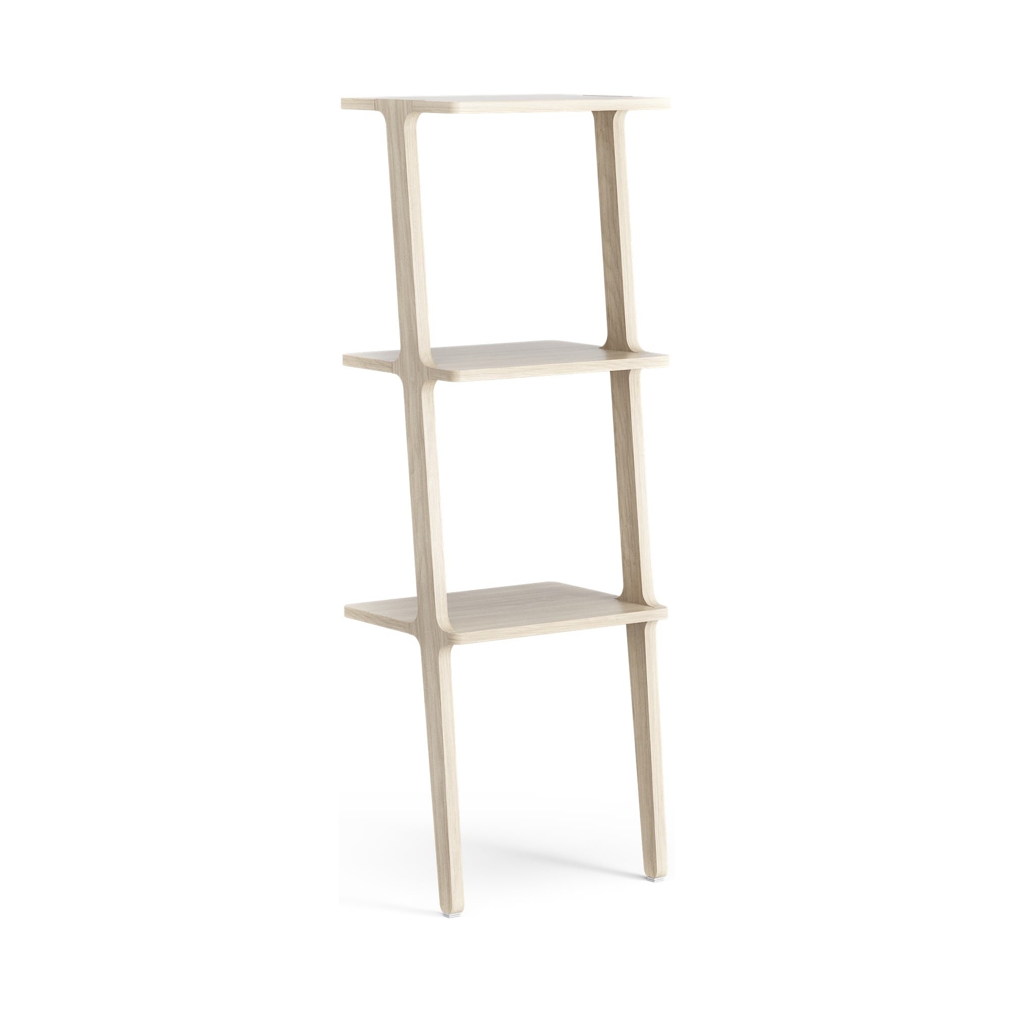 3 tablettes – Chêne pigmenté blanc – étagère Libri - Swedese