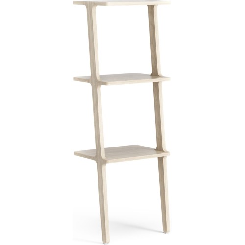 3 tablettes – Chêne pigmenté blanc – étagère Libri - Swedese