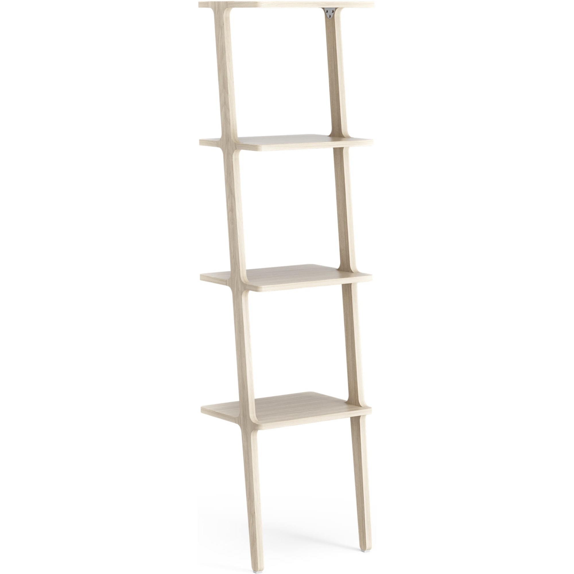 4 tablettes – Chêne pigmenté blanc – étagère Libri - Swedese