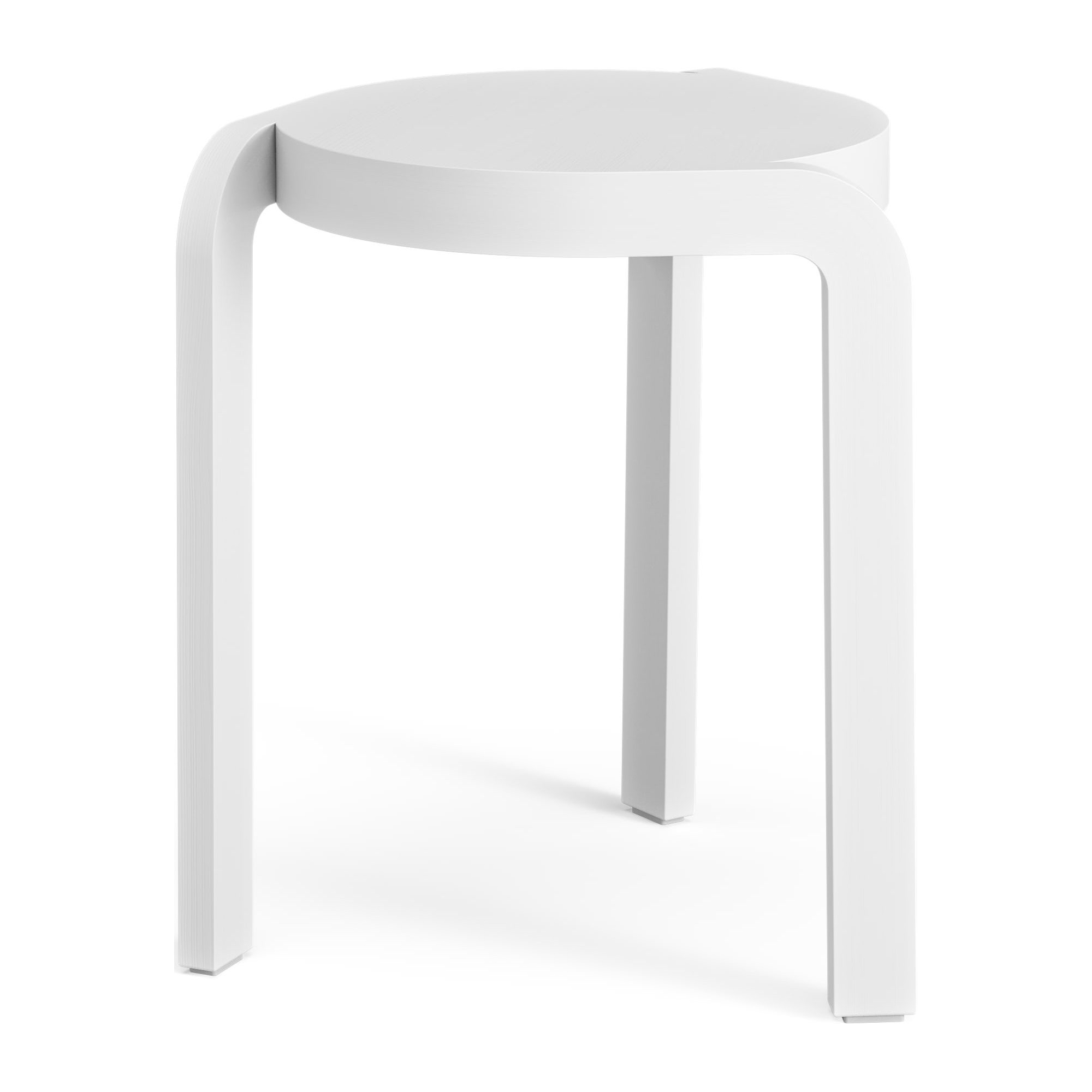 frêne lazuré blanc - tabouret Spin – H44 cm - Swedese