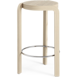 ÉPUISÉ frêne naturel - tabouret de bar Spin – H65 cm - Swedese