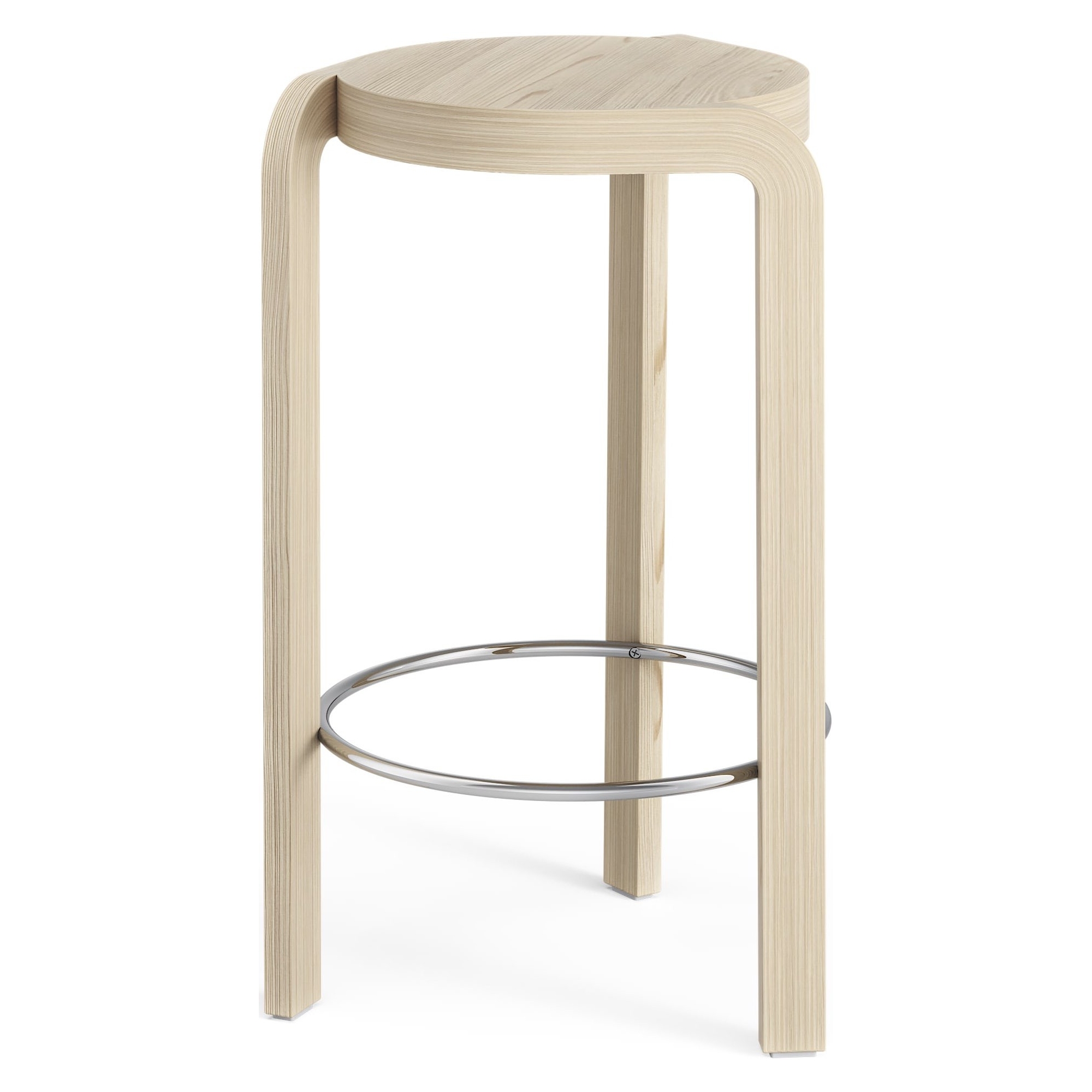 ÉPUISÉ frêne naturel - tabouret de bar Spin – H65 cm - Swedese