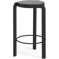 ÉPUISÉ frêne lazuré noir - tabouret de bar Spin – H65 cm - Swedese