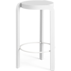 ÉPUISÉ Frêne lazuré blanc - tabouret de bar Spin – H65 cm - Swedese