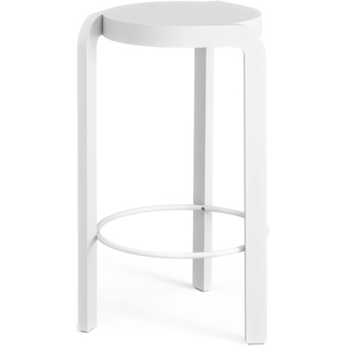 ÉPUISÉ Frêne lazuré blanc - tabouret de bar Spin – H65 cm - Swedese