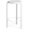 ÉPUISÉ Frêne lazuré blanc - tabouret de bar Spin – H65 cm - Swedese