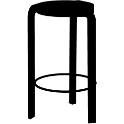 SOLD OUT Spin Stool with fixed seat cushion – Height 65 cm - Swedese