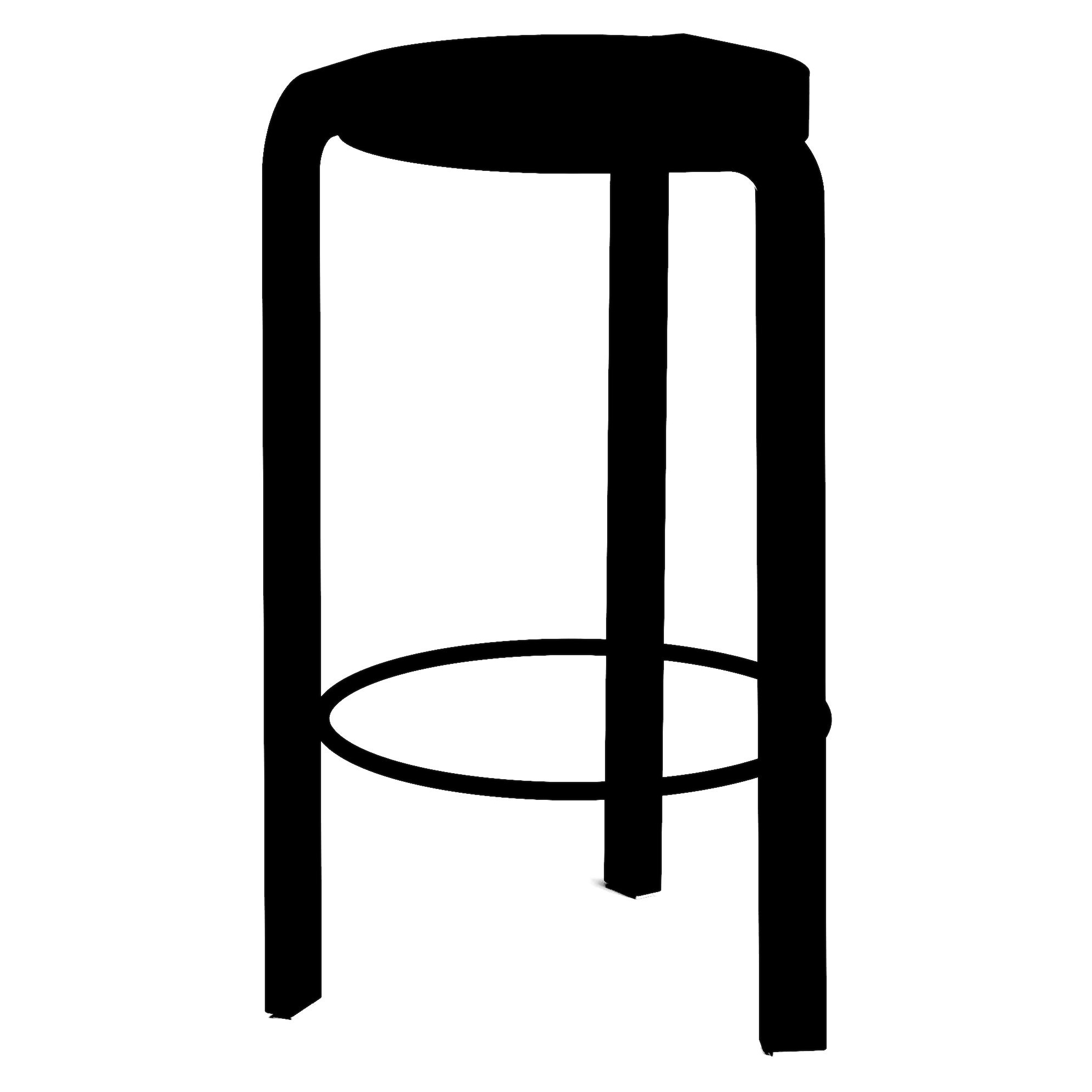 ÉPUISÉ Tabouret Spin avec coussin d'assise fixe – Hauteur 65 cm - Swedese