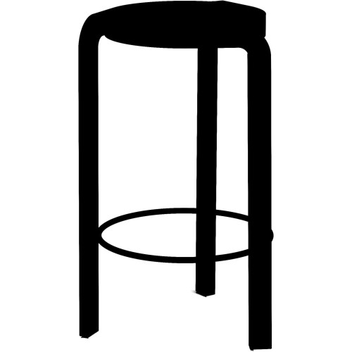 SOLD OUT Spin Stool with fixed seat cushion – Height 65 cm - Swedese